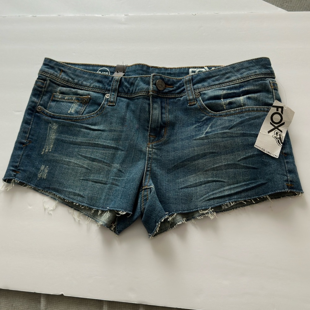Fox Racing || Womans Denim Dylan Short Shorts Size 7 / 28 - Picture 4 of 10